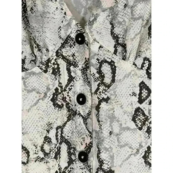 Laundry by Shelli Segal Python Print Button Front Midi Dress Medium - Picture 5 of 9